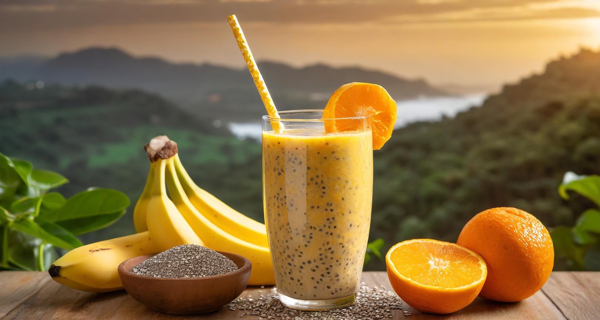 Get Glowing Skin With Orange Banana Smoothie 