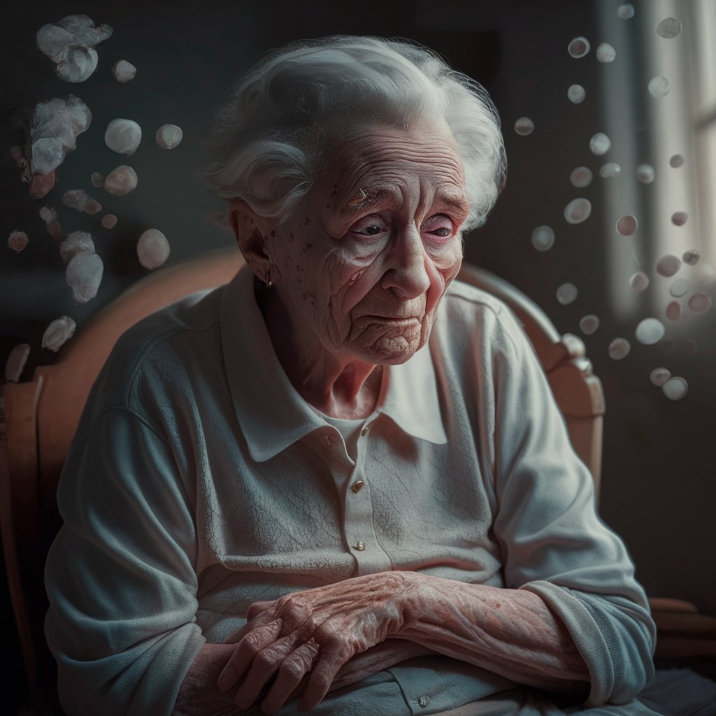 An old women with dementia 