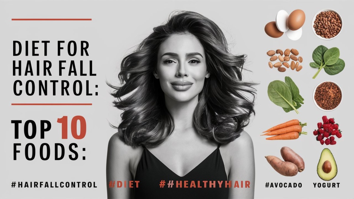 This is an image for topic Diet for Hair Fall Control: Top 10 Foods