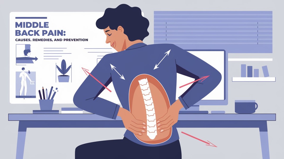 This is an image for topic Middle Back Pain: Causes, Remedies, and Prevention