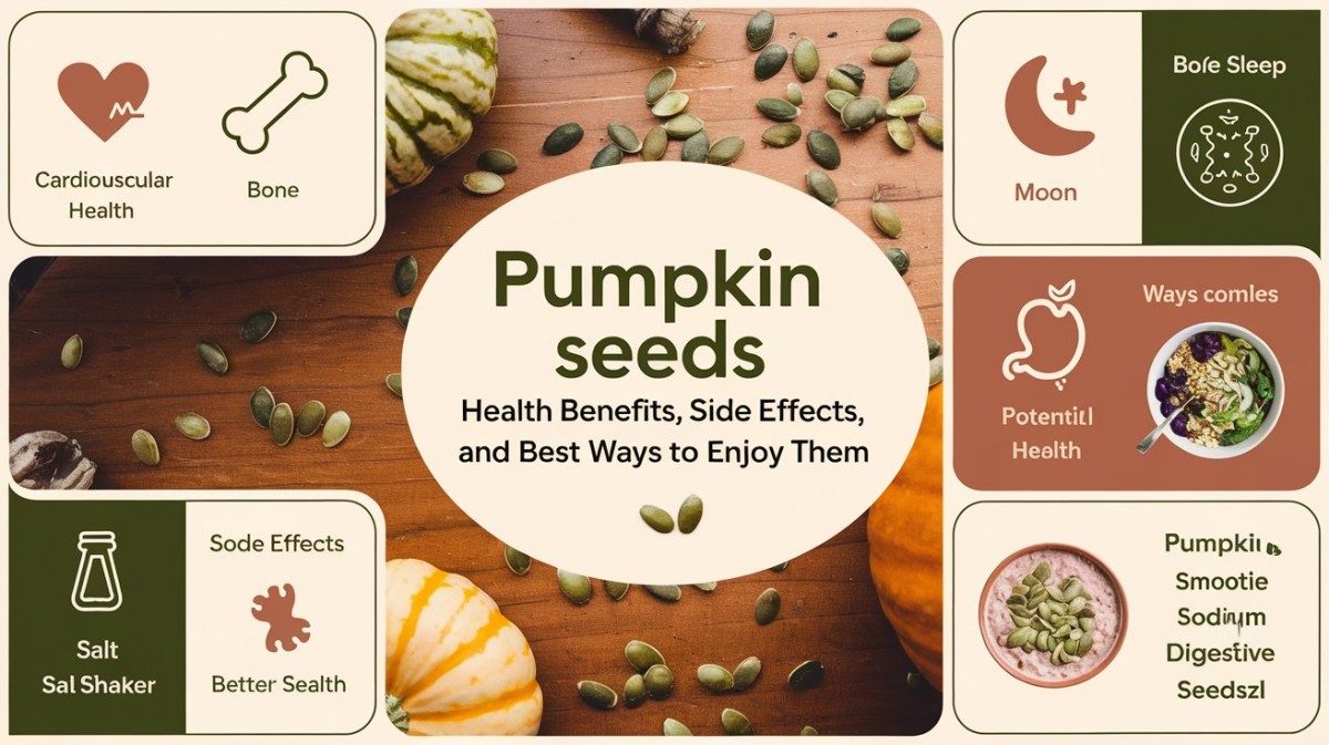 This is an image for topic Pumpkin Seeds: Health Benefits, Side Effects, and Best Ways to Enjoy Them