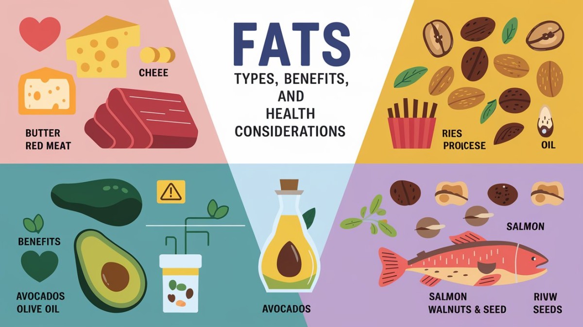 This is an image for topic Fats: Types, Benefits, and Health Considerations