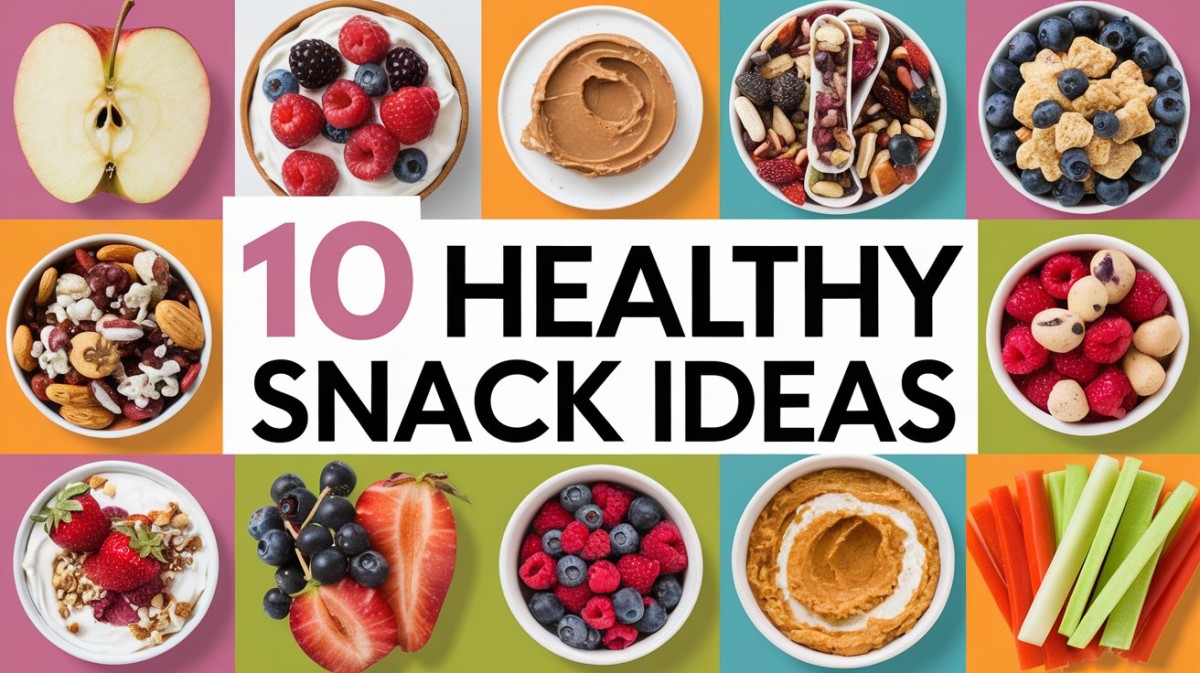 This is an image for topic 10 Healthy Snack Ideas