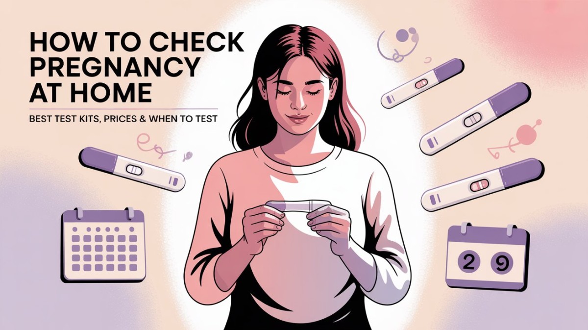 This is an image for topic How to Check Pregnancy at Home: Best Pregnancy Test Kits, Prices, and When to Test