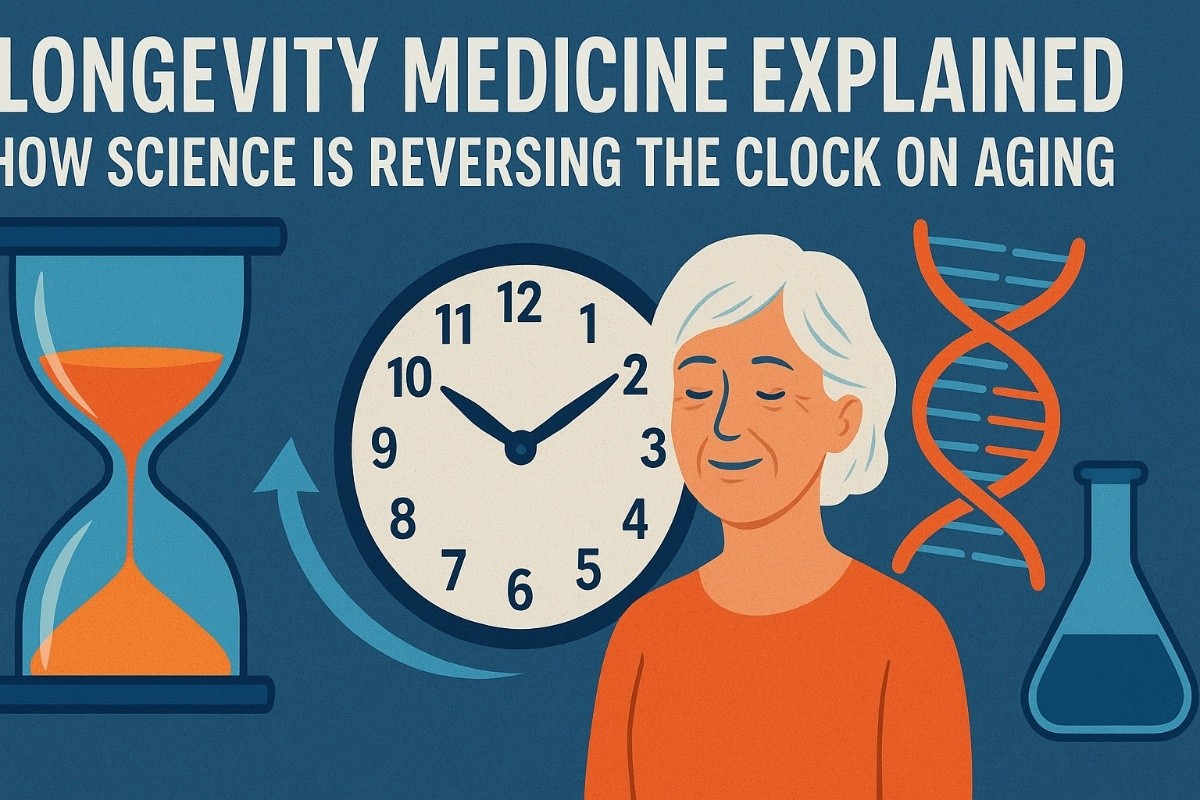 This is an image for topic Longevity Medicine Explained: How Science Is Reversing the Clock on Aging