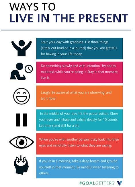 Helpful tips for being in the moment