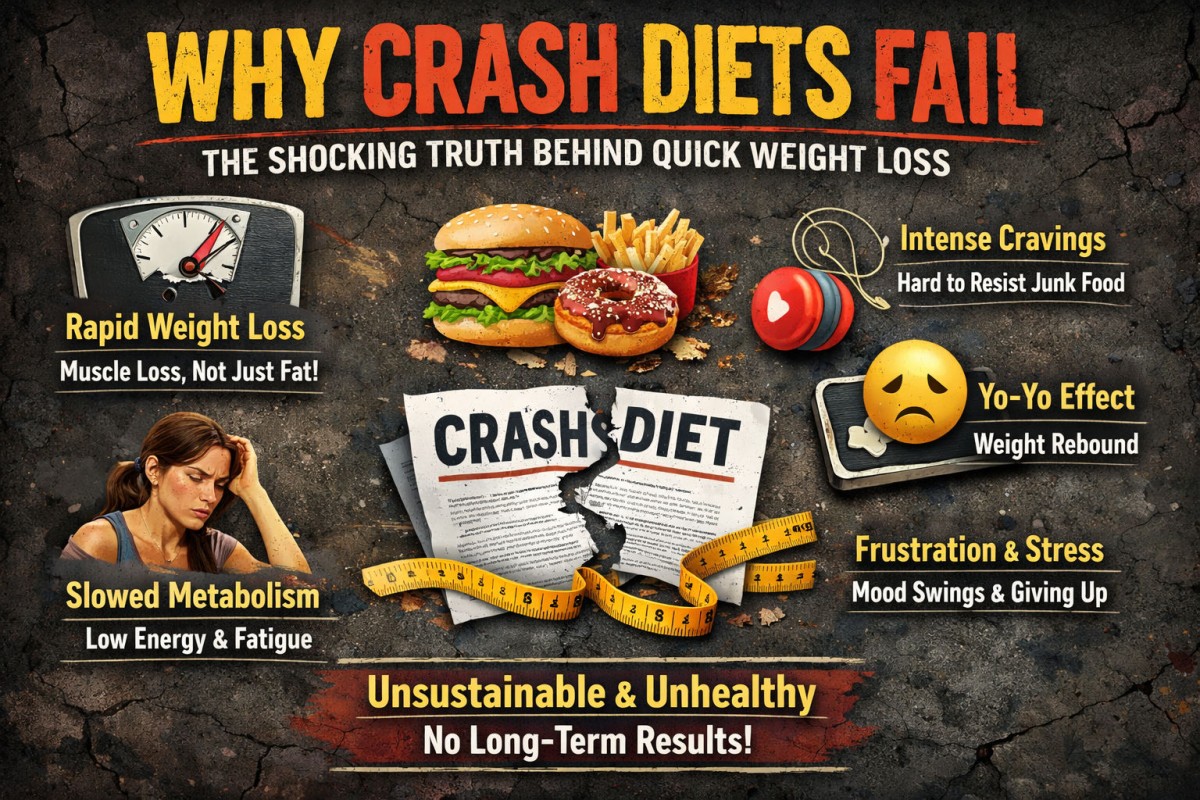This is an image for topic Why Crash Diets Fail: The Shocking Truth Behind Quick Weight Loss