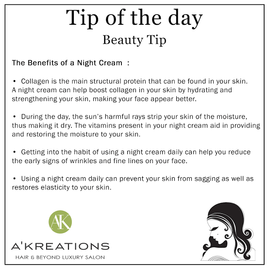 Advantages of night cream 