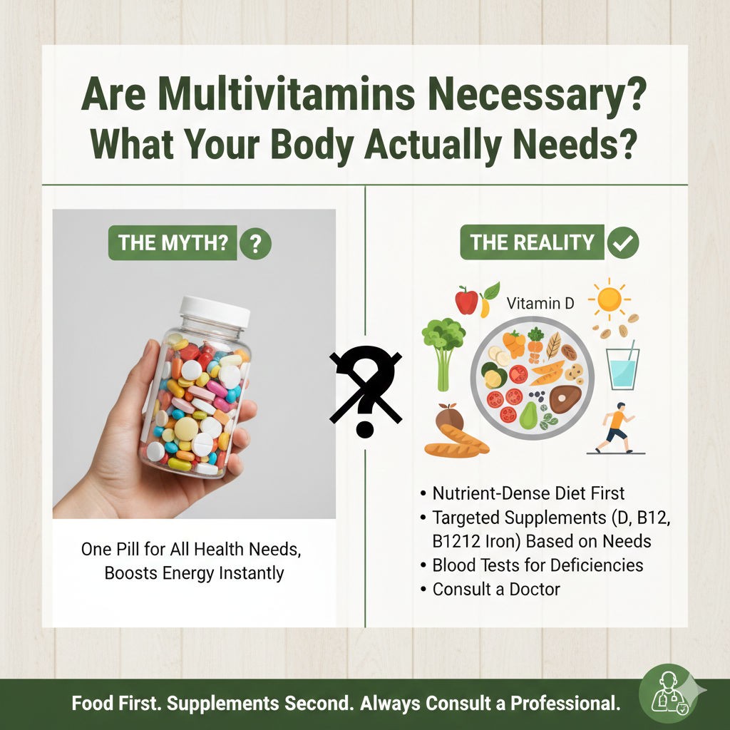 This is an image for topic Are Multivitamins Necessary? What Your Body Actually Needs? 