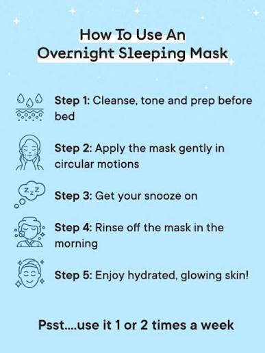 Steps to apply sleep mask 