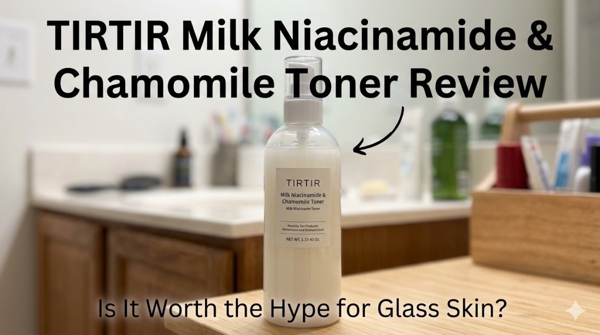 This is an image for topic TIRTIR Milk Niacinamide & Chamomile Toner Review – Is It Worth the Hype for Glass Skin?