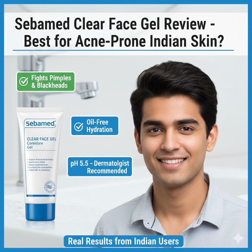 This is an image for topic Sebamed Clear Face Gel Review – Best for Acne-Prone Indian Skin?