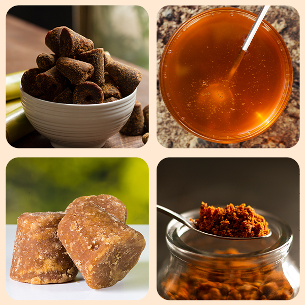 Different forms of Jaggery