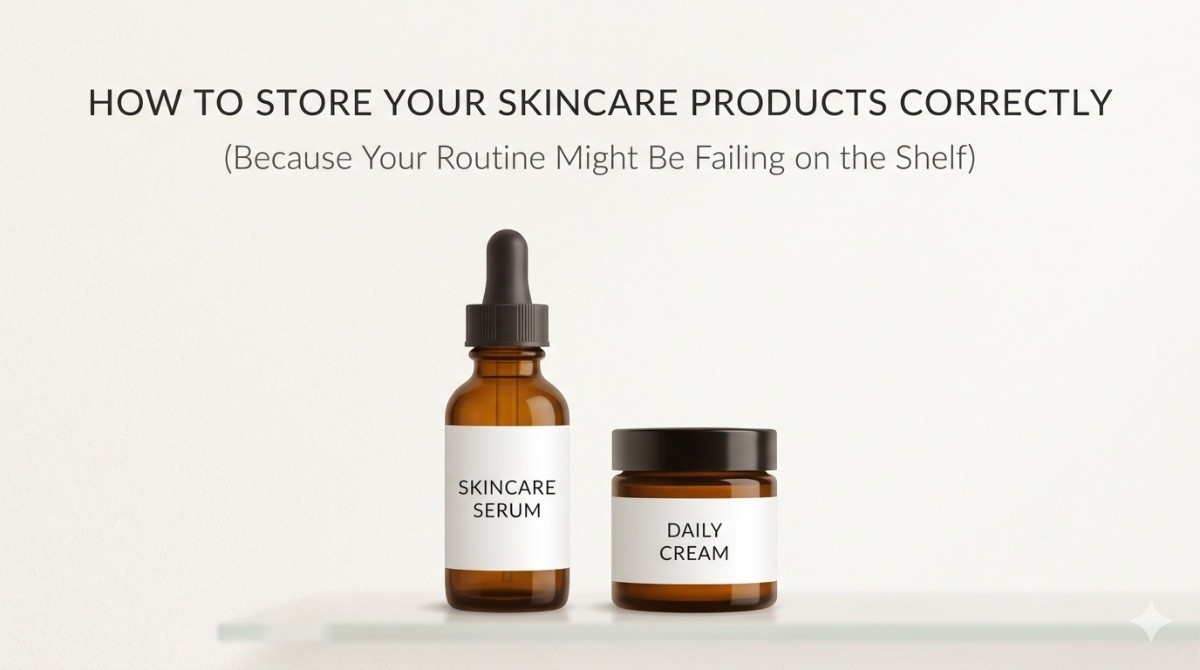 This is an image for topic How to Store Your Skincare Products Correctly (Because Your Routine Might Be Failing on the Shelf)