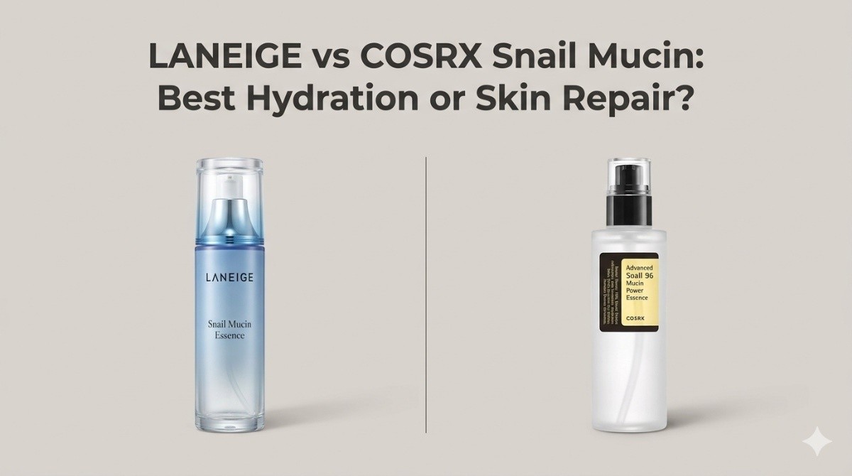 This is an image for topic Laneige vs COSRX Snail Mucin: Best Hydration or Skin Repair?