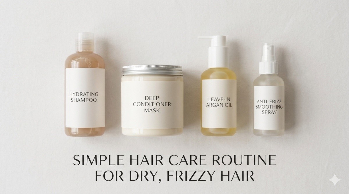 This is an image for topic Simple Hair Care Routine for Dry, Frizzy Hair (That Actually Works)