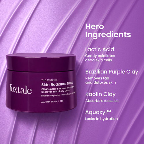 Ingredients of Foxtale De-Tan Face Mask