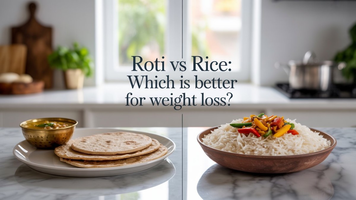 This is an image for topic Roti vs Rice: Which is Better for Your Health, Weight Loss & Nutrition?