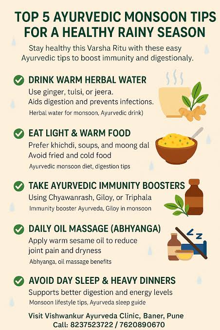 Ayurvedic Tips Helpful for Monsoon Months