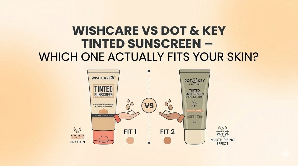 This is an image for topic WishCare vs Dot & Key Tinted Sunscreen – Which One Actually Fits Your Skin?