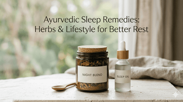 This is an image for topic Ayurvedic Sleep Remedies: Herbs & Lifestyle for Better Rest