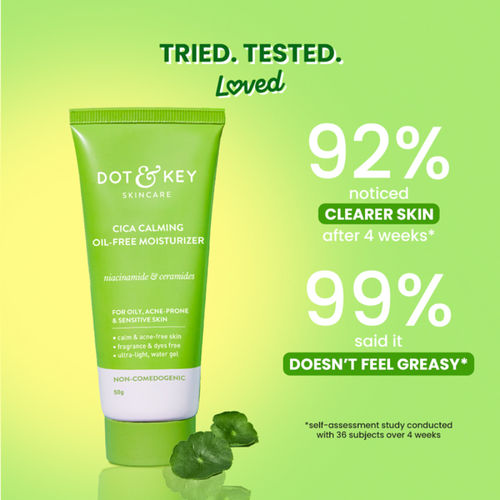 Results of Dot & Key CICA + Niacinamide Oil-Free Moisturizer