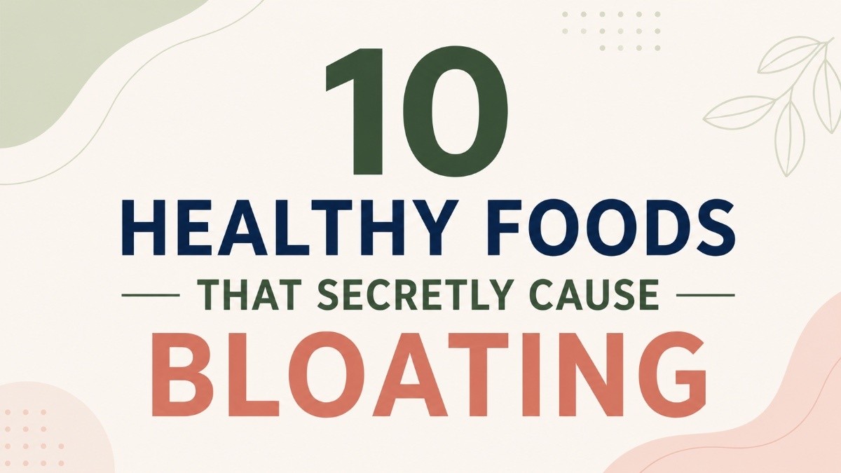 This is an image for topic 10 “Healthy  Foods That Secretly Cause Bloating
