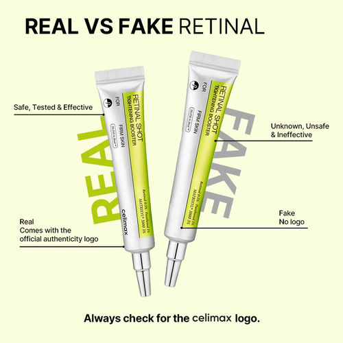 Difference between fake and real retinol 