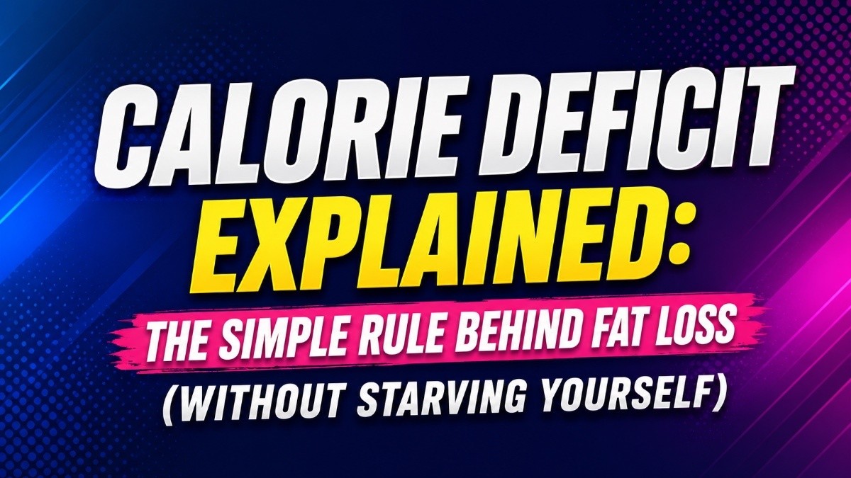 This is an image for topic Calorie Deficit Explained: The Simple Rule Behind Fat Loss (Without Starving Yourself)